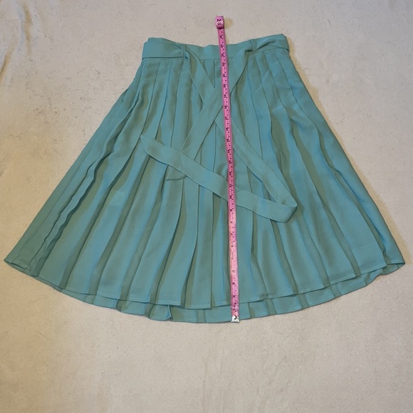 ModCloth Purely Pretty Pleated Midi Skirt, Sage, Size S - Picture 3 of 4